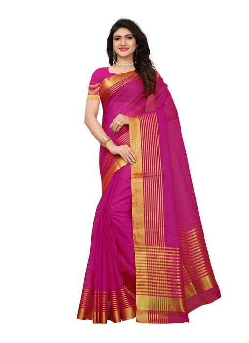 Pink Color  Cotton Silk Saree only in Bigswipe