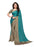 Peacock Green, Beige, Brown Color  Satin Saree only in Bigswipe