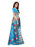 Off White, Turquoise, Multi Color Poly Silk Saree only in Bigswipe