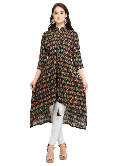 Multi Color Printed Rayon Kurti only in Bigswipe