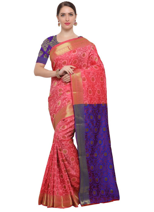 Peach Color Poly Silk Saree only in Bigswipe