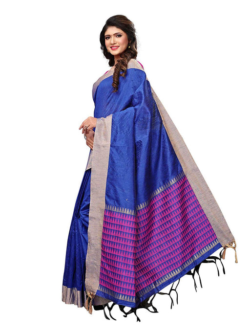 Blue Color Tussar Silk (Art Silk) Saree only in Bigswipe