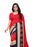 Red, Navy Blue Color Georgette Printed Work Saree