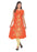 Orange Floral Printed Anarkali Flared Kurti only in Bigswipe