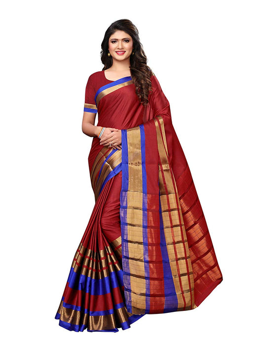 Maroon Color Poly Silk Saree only in Bigswipe