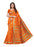 Orange, Multi Color Poly Silk Printed Work Saree only in Bigswipe