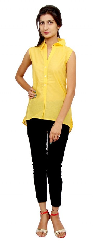 Poly Georgette Top Front Shell Buttons Full Sleeves Pintucks In Front Placket only in Bigswipe