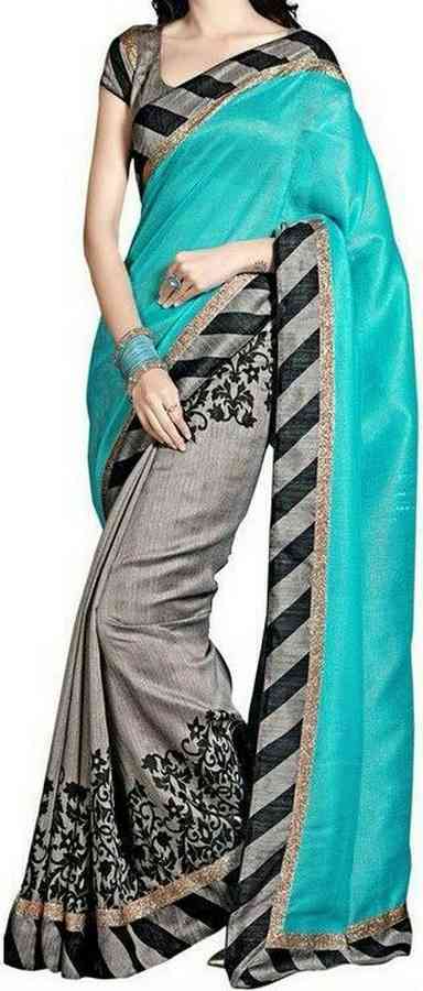 Printed Bhagalpuri Art Silk Saree only in Bigswipe