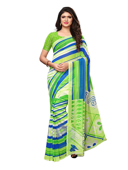 Green, Blue, Multi Color Georgette Saree only in Bigswipe