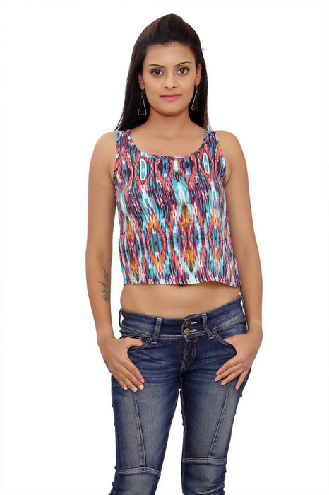 Multi Color Printed Rayon Staple Short Top only in Bigswipe