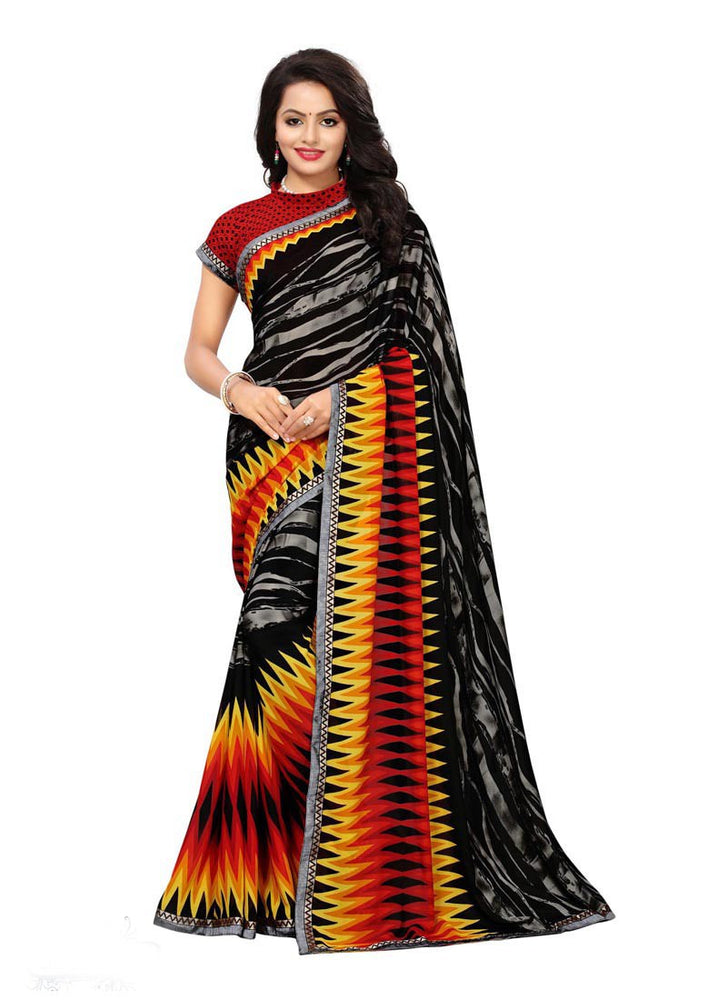 Black, Grey, Multi Color  Georgette Saree only in Bigswipe