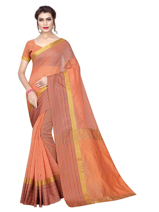 Orange Color Poly Silk Saree only in Bigswipe