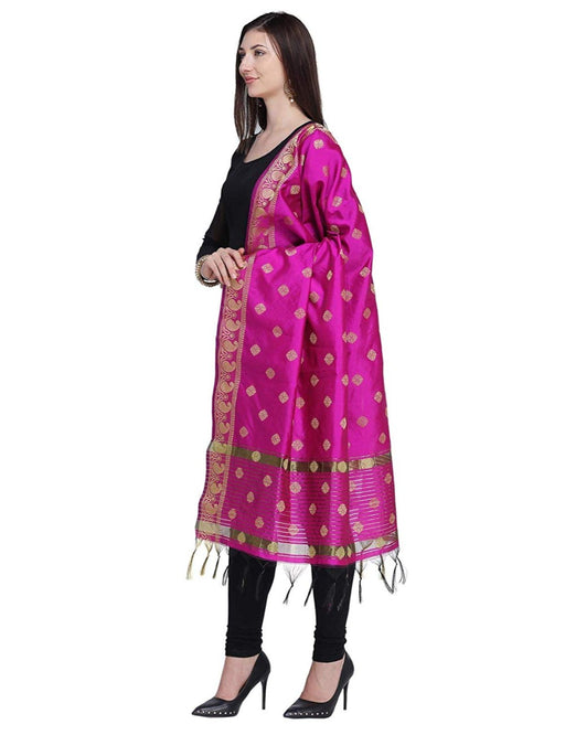 Pink Color Poly Silk Dupatta only in Bigswipe