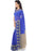 Printed Faux Georgette Blue Color Saree only in Bigswipe