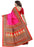 Pink And Red Color Printed Bhagalpuri Silk Saree With Blouse only in Bigswipe