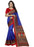 Blue And Red Color Printed Bhagalpuri Silk Saree With Blouse only in Bigswipe