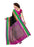 Black And Pink Color Printed Bhagalpuri Silk Saree With Blouse only in Bigswipe