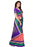 Peach And Purple Color Printed Bhagalpuri Silk Saree With Blouse only in Bigswipe