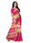 Rose Color Printed Bhagalpuri Silk Saree With Blouse