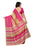 Rose Color Printed Bhagalpuri Silk Saree With Blouse