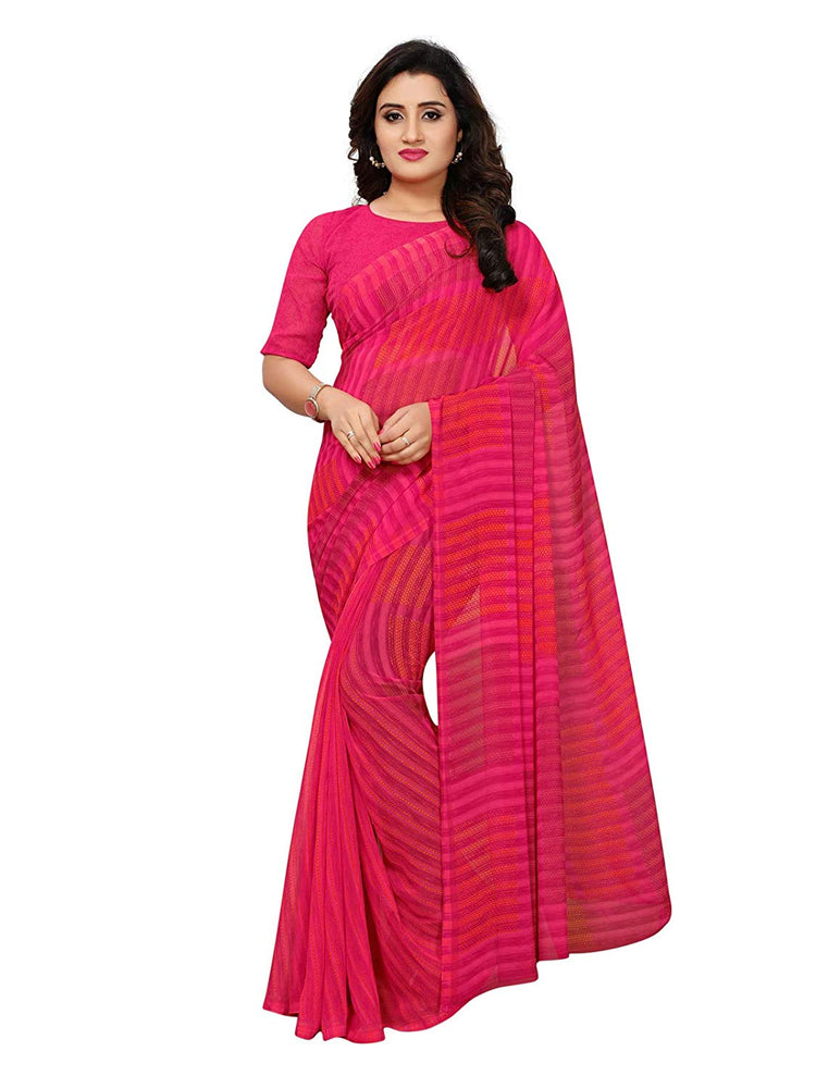 Pink, Multi Color Georgette Saree only in Bigswipe