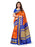 Orange, Blue, Multi Color Poly Silk Saree only in Bigswipe