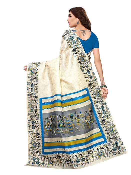 Off White, Beige Color Khadi Silk (Art Silk) Saree only in Bigswipe