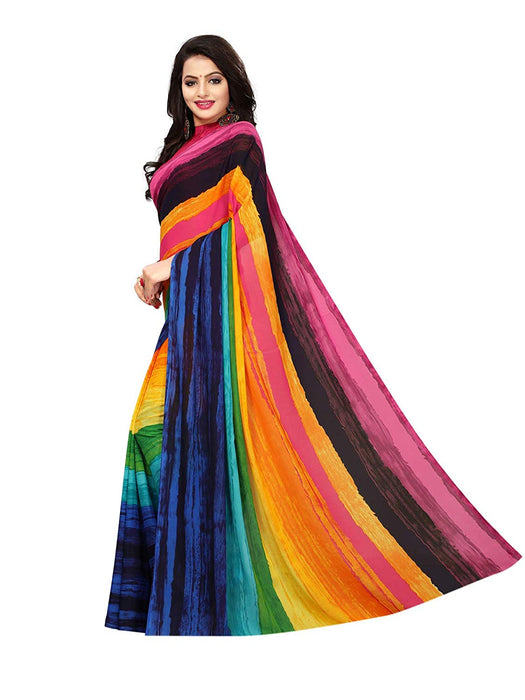 Multi Color Georgette Saree only in Bigswipe