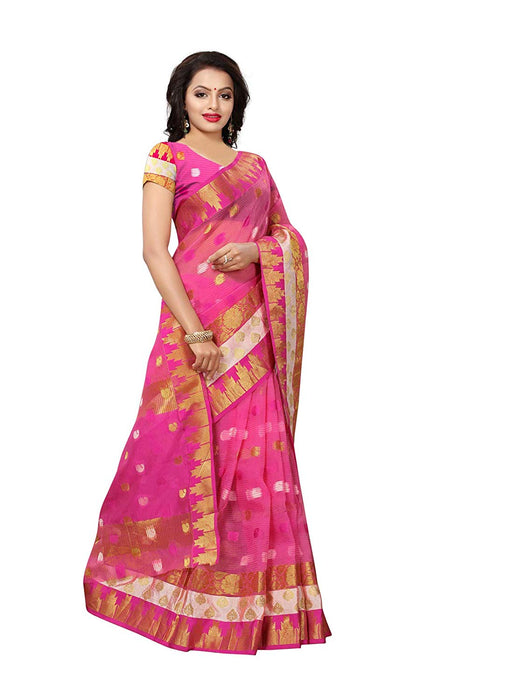 Pink Color Poly Silk Saree only in Bigswipe