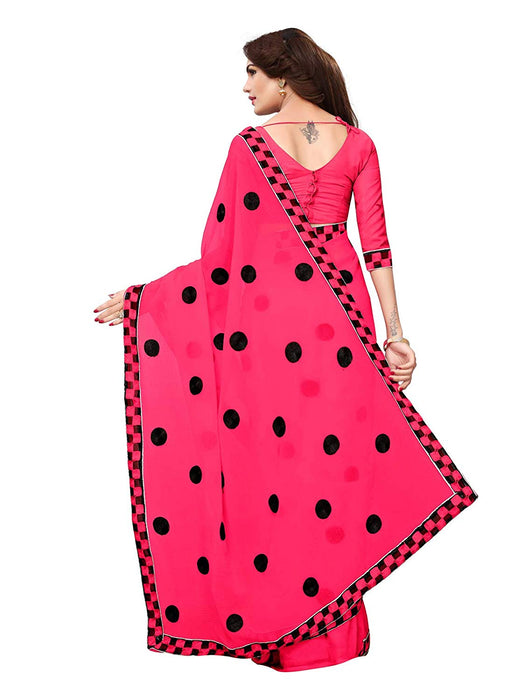 Pink Color Georgette Saree only in Bigswipe