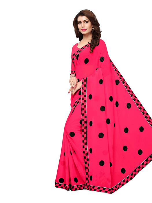 Pink Color Georgette Saree only in Bigswipe