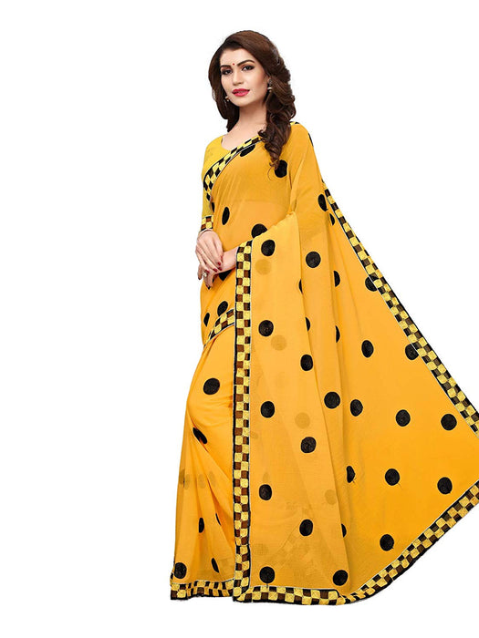 Yellow Color Georgette Saree