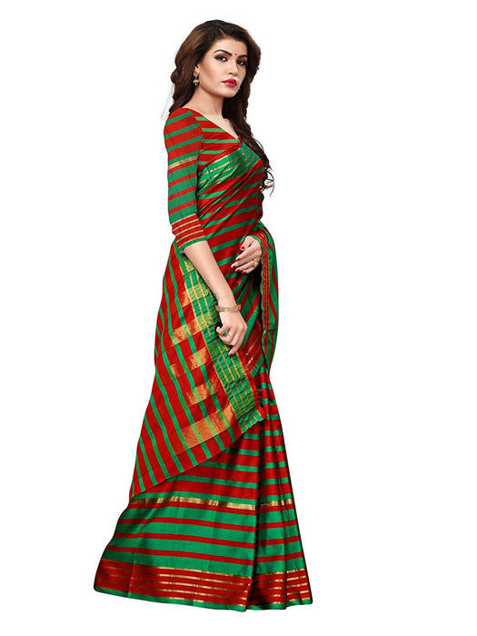 Maroon, Green Color Poly Silk Saree only in Bigswipe