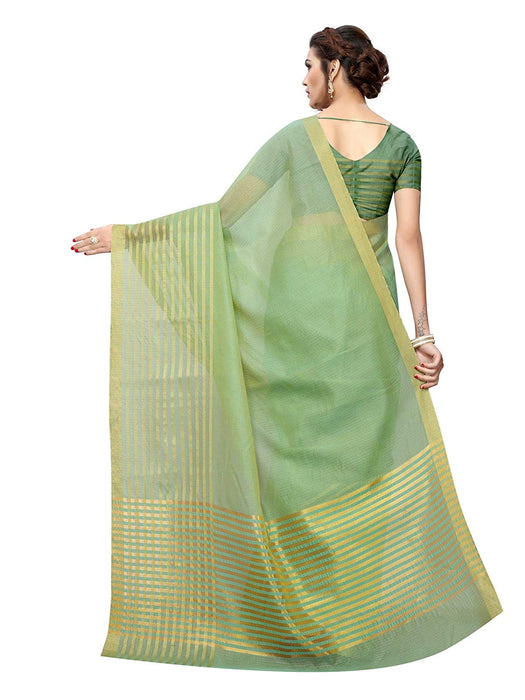 Green Color Poly Silk Saree only in Bigswipe