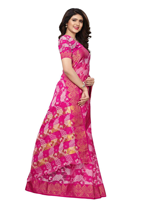 Pink Color Poly Silk Saree only in Bigswipe