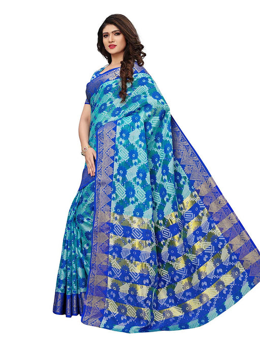 Blue Color Poly Silk Saree only in Bigswipe