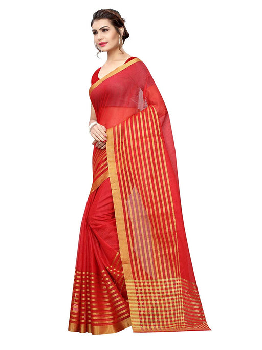 Red Color Poly Silk Saree