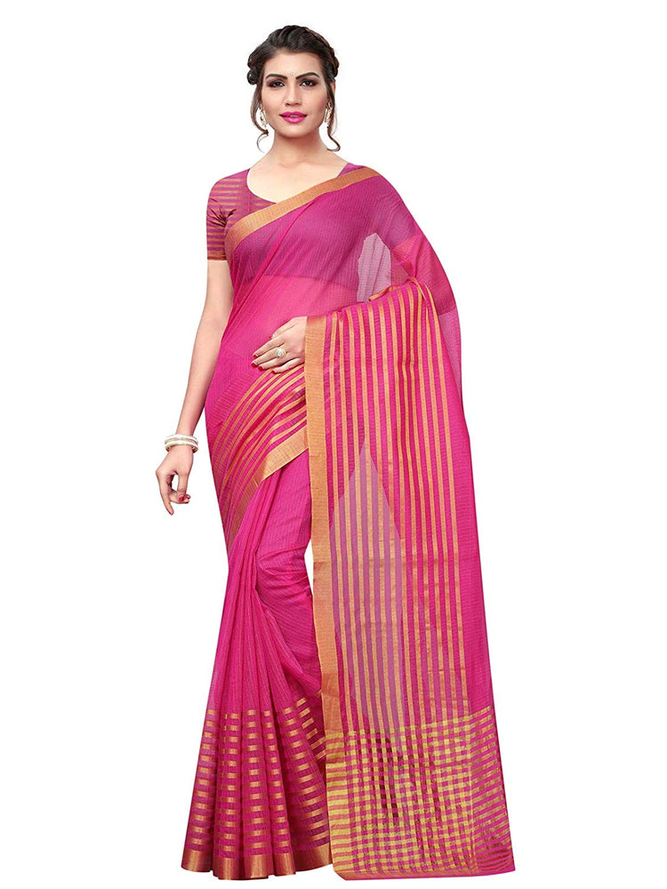 Pink Color Poly Silk Saree only in Bigswipe