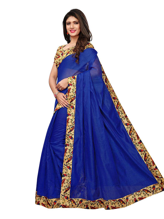 Blue Color Chanderi Silk Saree only in Bigswipe