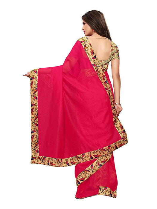 Red Color Chanderi Silk Saree