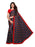 Navy Blue, Multi Color Chiffon Saree only in Bigswipe