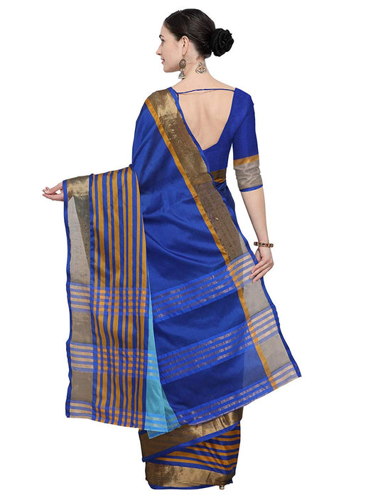 Blue, Turquoise Color Poly Silk Saree only in Bigswipe