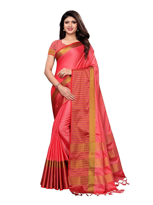 Pink, Purple Color Poly Silk Saree only in Bigswipe