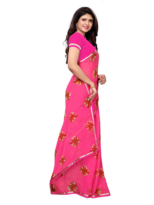 Pink Color Chiffon Saree only in Bigswipe