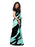 Turquoise, Black Color Crepe Saree