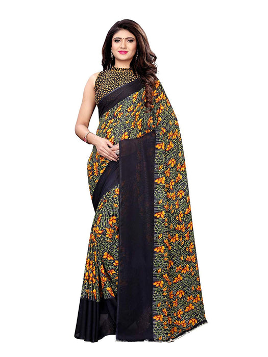 Navy Blue, Multi Color Georgette Saree only in Bigswipe