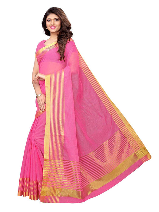 Pink Color Cotton Silk Saree only in Bigswipe