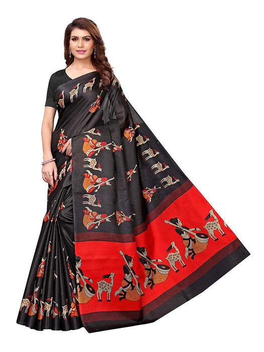 Black, Maroon Color Khadi Silk (Art Silk) Saree only in Bigswipe