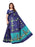 Navy Blue, Turquoise Color Khadi Silk (Art Silk) Saree only in Bigswipe