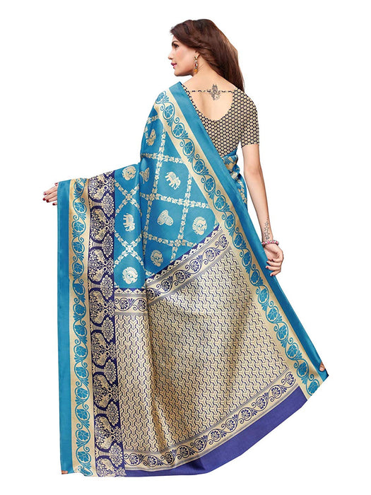 Blue, Navy Blue Color Art Silk Saree only in Bigswipe